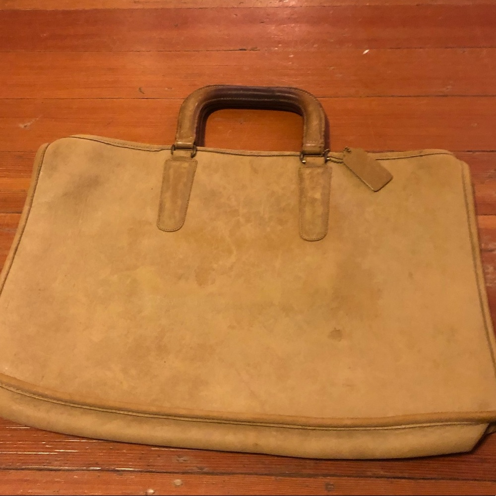 Vintage leather coach briefcase!
